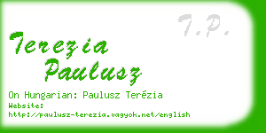 terezia paulusz business card